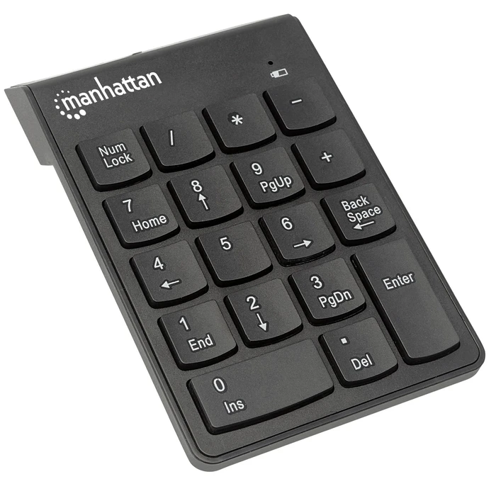 Πληκτρολόγιο Ασύρματο Manhattan Numeric Keypad, USB-A Micro Receiver, Black, AAA Battery (included), Windows and Mac, Blister