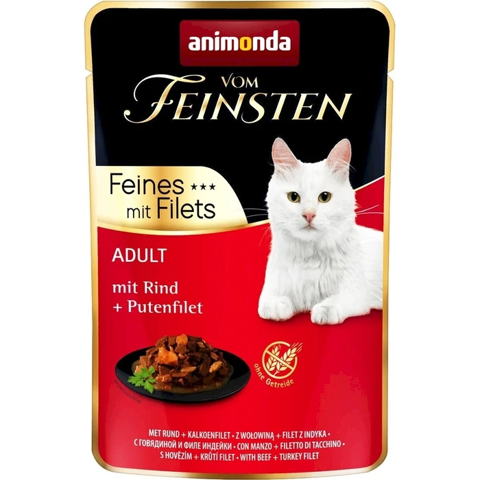 Υγρή Τροφή Γάτας Animonda vom Feinsten Beef, turkey fillet 85 g