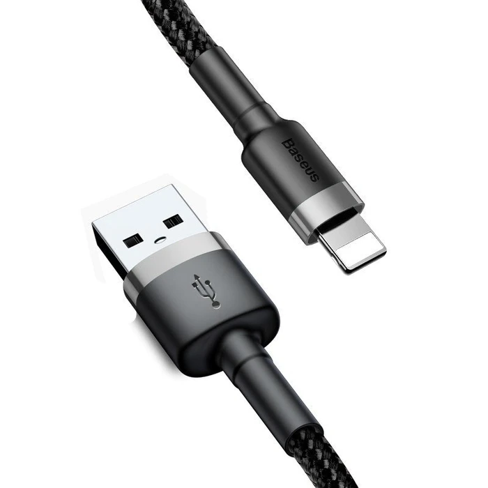 Καλώδιο USB Lightning USB Baseus Cafule 1.5A 2m (gray and black)