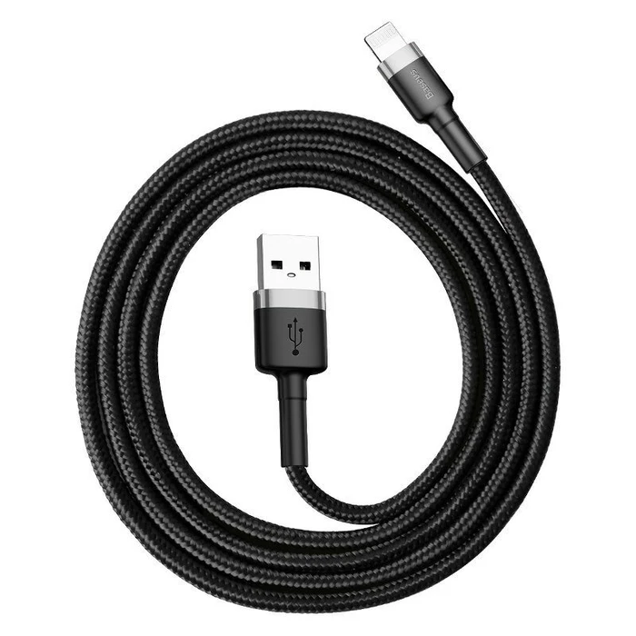 Καλώδιο USB Lightning USB Baseus Cafule 1.5A 2m (gray and black)