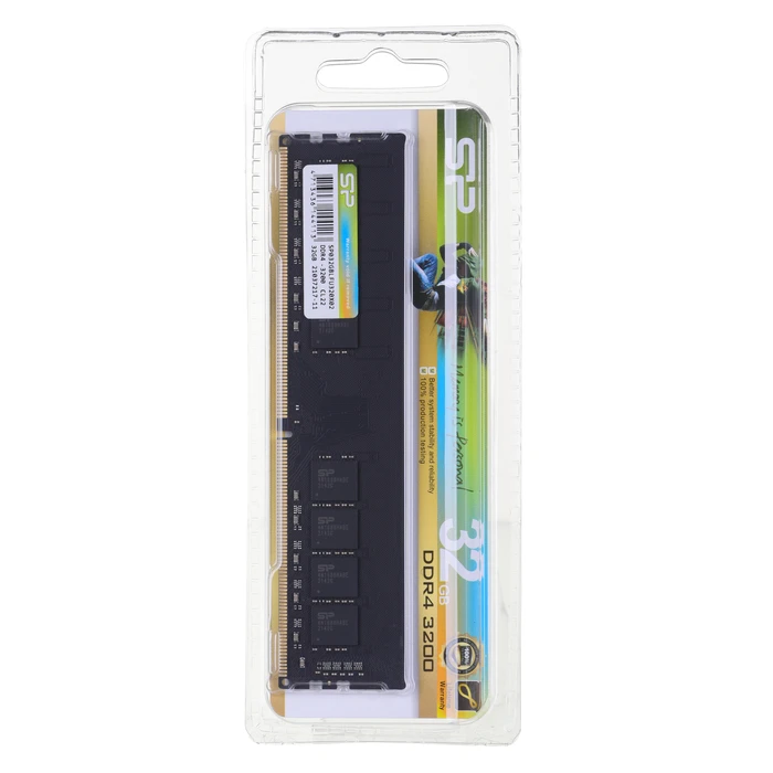 Μνήμη RAM Σταθερού DDR4 32GB Silicon Power UDIMM RAM 3200 MHz CL22 (SP032GBLFU320X02) Black