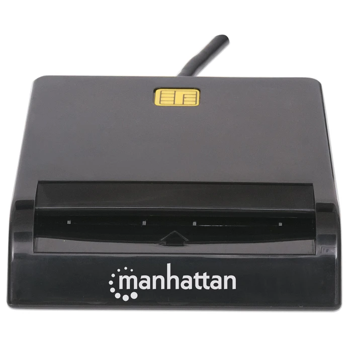 Card Reader Manhattan USB-A Contact Smart 12 Mbps,Windows or Mac, Cable 105cm, Black