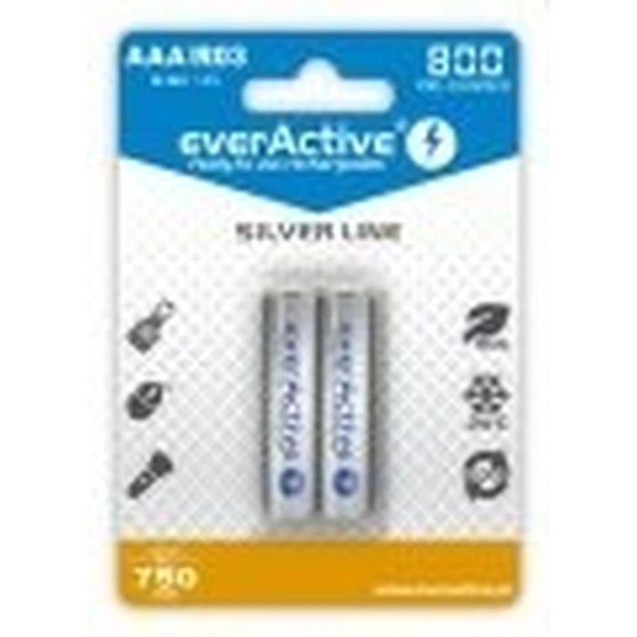 Επαναφορτιζόμενες Μπαταρίες Everactive Ni-MH R03 AAA 800 mAh Silver Line - 2 pieces