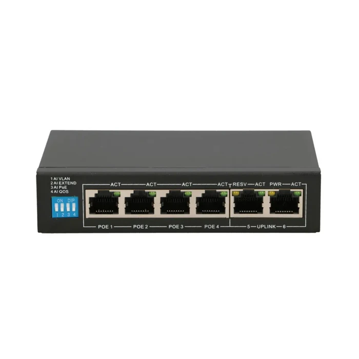 Network Switch Extralink EX.14831 network Managed Fast Ethernet (10/100) (PoE) 6U Black