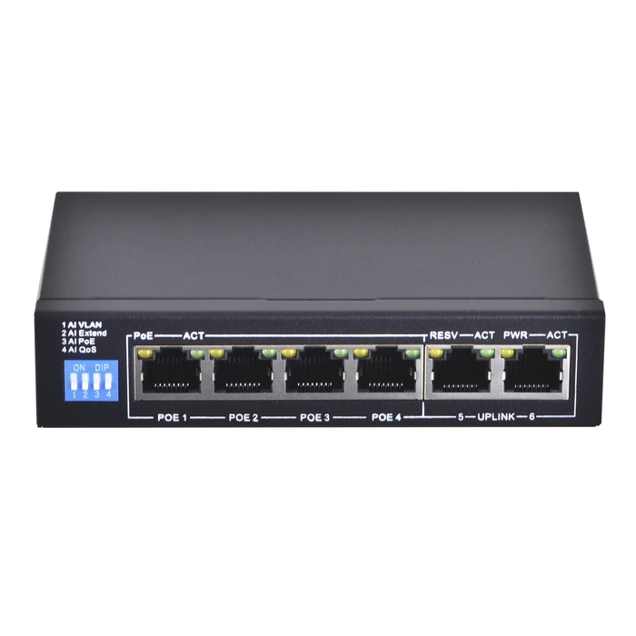 Network Switch Extralink EX.14831 network Managed Fast Ethernet (10/100) (PoE) 6U Black