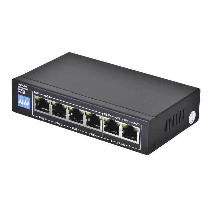 Network Switch Extralink EX.14831 network Managed Fast Ethernet (10/100) (PoE) 6U Black