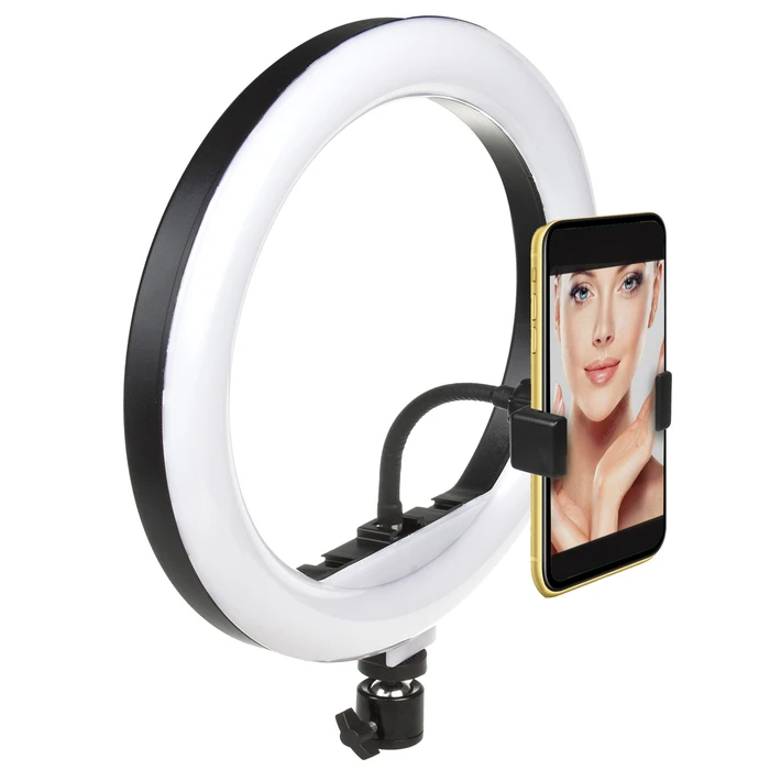 Ring Light Maclean MCE610 10" 12W LED with Tripod Stand and Bluetooth Shutter 3 Colours 10 brightness levels