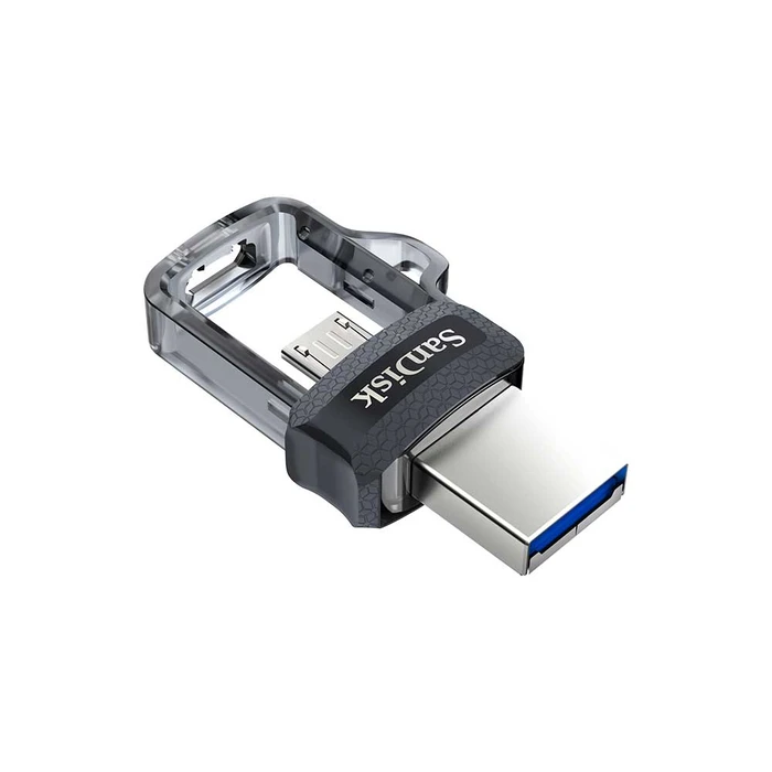USB Flash 128GB Sandisk Ultra Dual m3.0 Type-A / Micro-3.2 Gen 1 (3.1 Gen 1) Black,Silver,Transparent