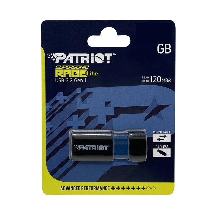 USB Flash 32GB Patriot Memory Supersonic Rage Lite Type-A 3.2 Gen 1 (3.1 Gen 1) Black, Blue