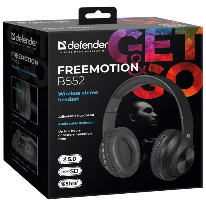 Ασύρματα Ακουστικά Defender FREEMOTION in-ear with microphone B552 black