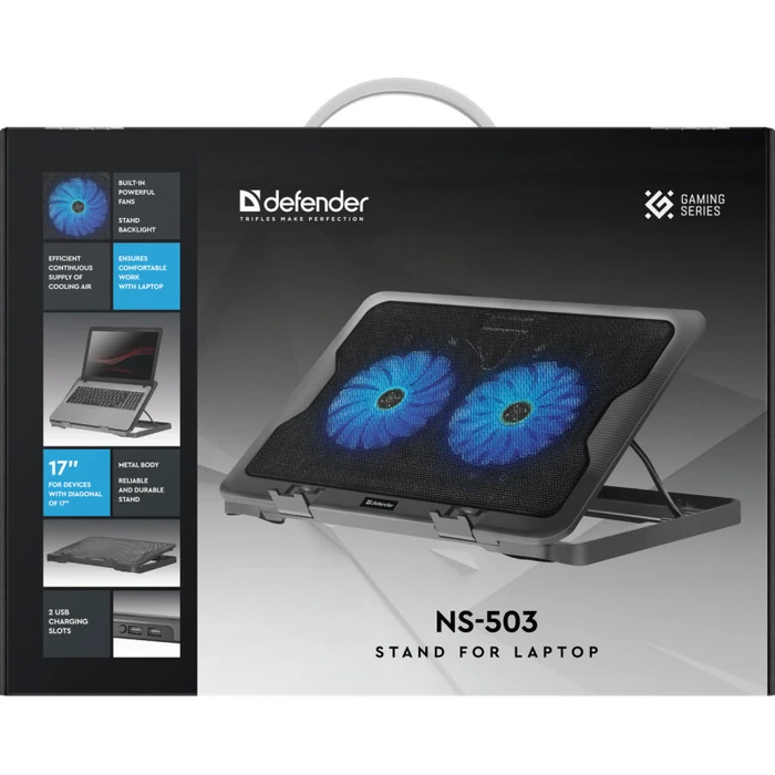 Βάση Laptop Defender NS-503 15.6"-17" 2W 2xUSB