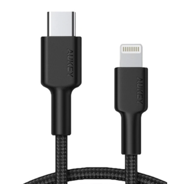 Καλώδιο Lightning Aukey CB-CL02 Quick Charge USB C-Lightning 1.2m Black
