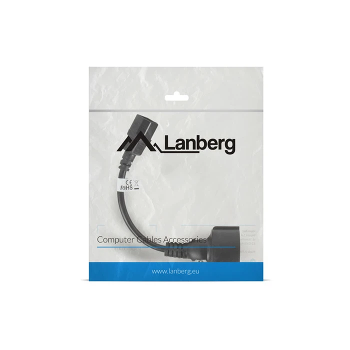 Καλώδιο Τροφοδοσίας Lanberg CA-C14E-10CC-0018-BK Black 0.18 m C14 coupler