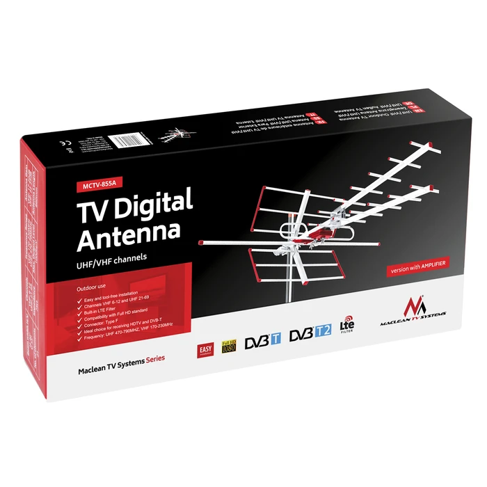 Κεραία Εξωτερική Maclean TV Sytems MCTV-855A Full HD Standard Terrestrial TV Directional