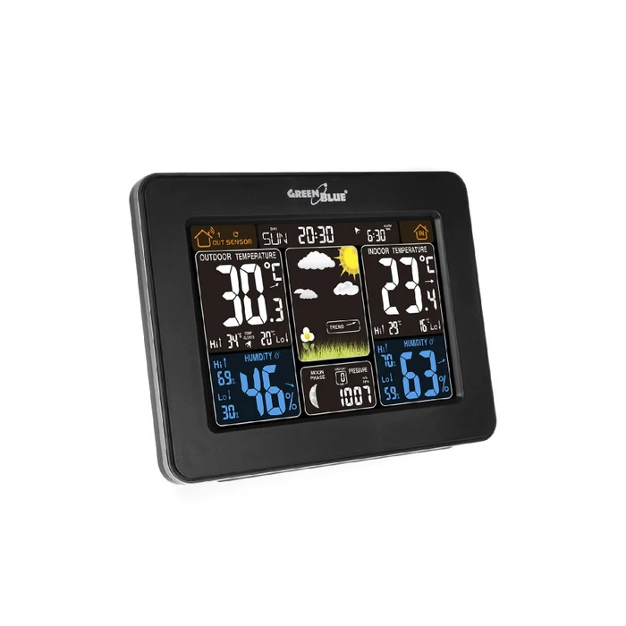 Μετεωρολογικός Σταθμός Greenblue 46004 Black Battery
