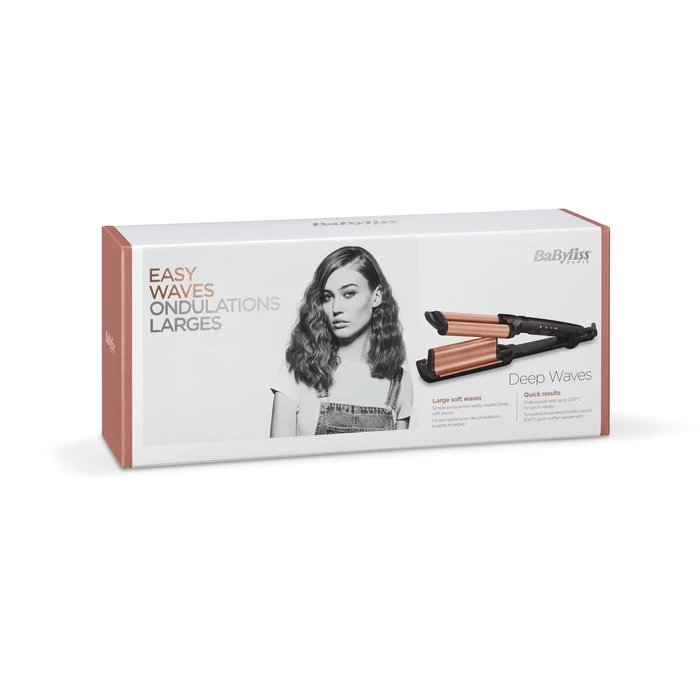 Πρέσα Μαλλιών BaByliss Deep Waves Curling iron Warm Black, Orange 98.4" (2.5 m)