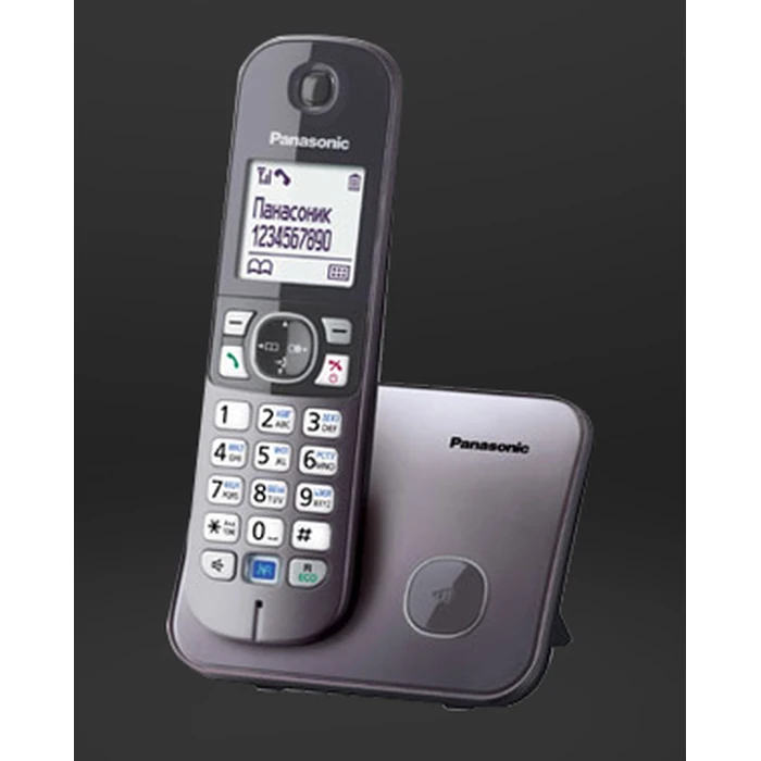 Ασύρματο Τηλέφωνο Panasonic KX-TG6811 DECT Black Caller ID (Αγγλικό μενού)