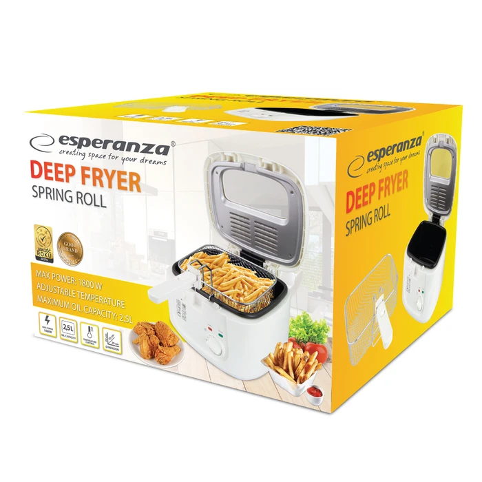 Φριτέζα Esperanza EKG012 Deep Fryer 2.5L, White
