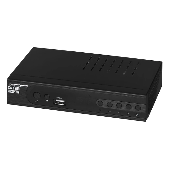 Ψηφιακός Δέκτης Esperanza EV106P Digital DVB-T2 H.265/HEVC tuner, Black
