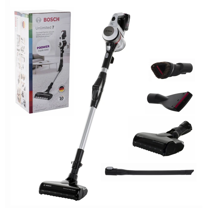 Σκουπάκι Bosch BBS711W stick vacuum/electric broom Bagless 0.3 L Black, Stainless steel, White