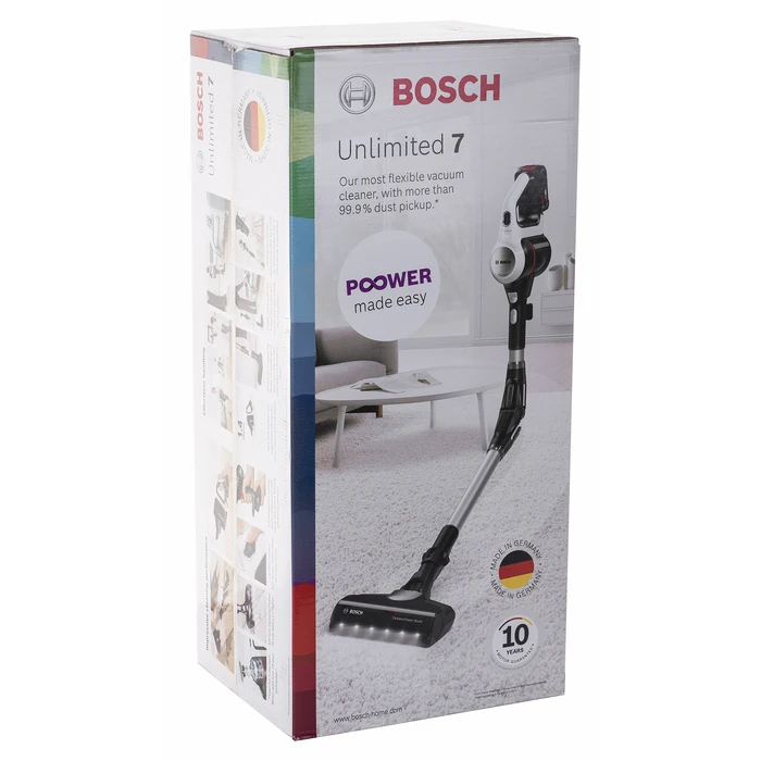 Σκουπάκι Bosch BBS711W stick vacuum/electric broom Bagless 0.3 L Black, Stainless steel, White
