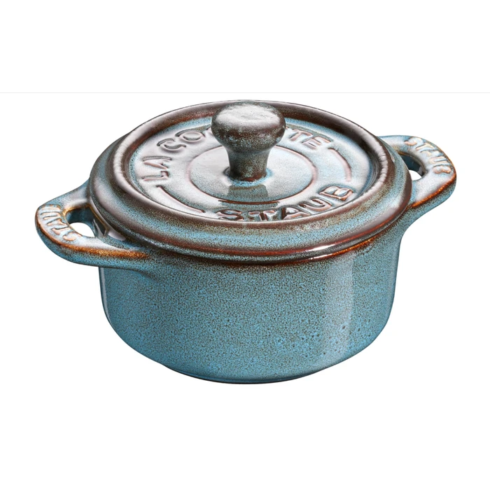 Σετ Μαγειρικά Σκεύη Zwilling Staub Mini Cocotte Round 4 pcs. - 200 ml 40508-160-0 Antique Turquoise