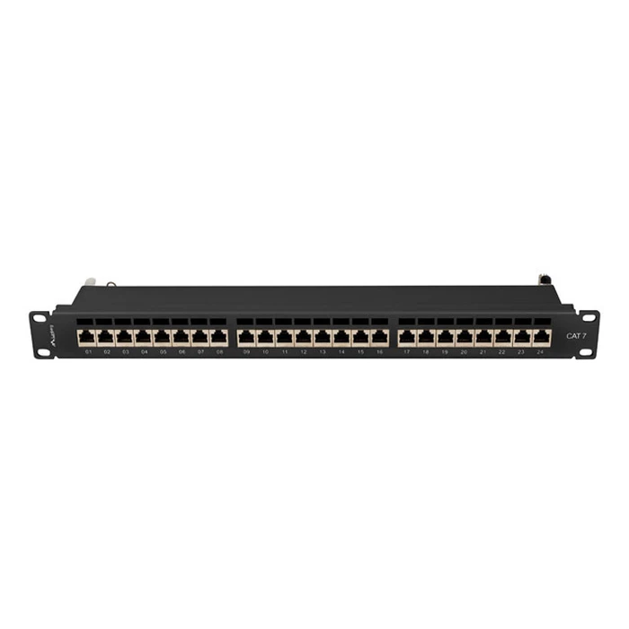Patch panel Lanberg 24 port 1U Cat.7 FTP Black PPS7-1024-B