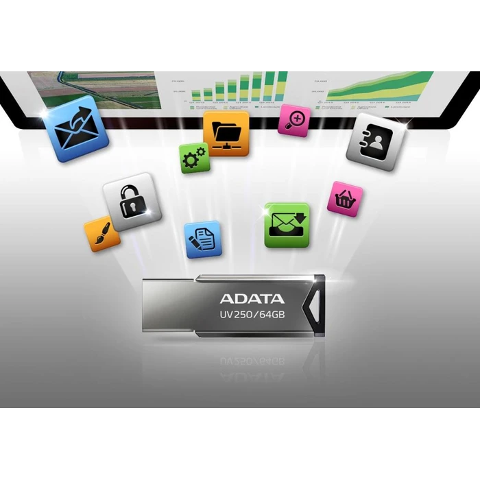 USB Flash 32GB Adata UV250 Type-A 2.0 Silver
