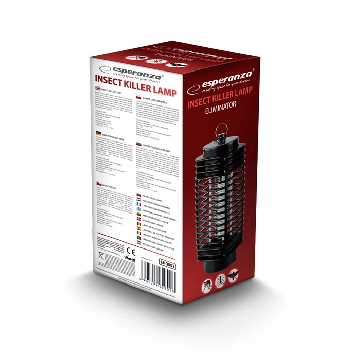 Ηλεκτρική Εντομοπαγίδα Esperanza EHQ002 ELECTRIC INSECT UV LAMP Black