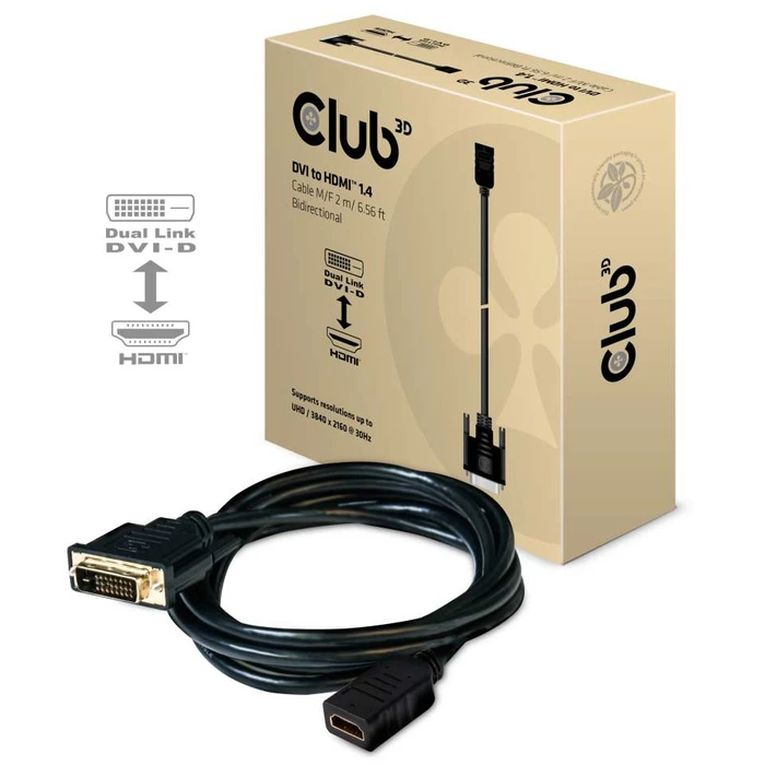 Καλώδιο DVI Club 3D to HDMI 1.4 M/F 2m/6.56ft Bidirectional