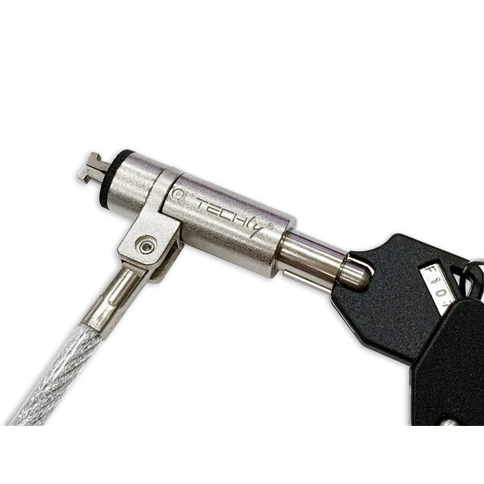 Κλειδαριά Laptop Techly 107289 cable lock Silver 1.8 m