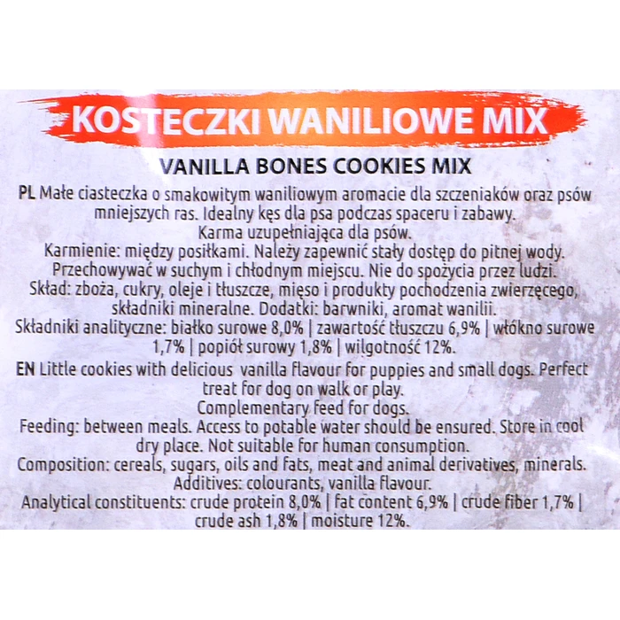 Σνακ για τον Σκύλο Maced Bones Cookies Vanilla Mix - dog treat - 1 kg