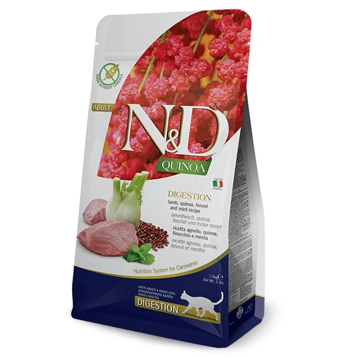 Ξηρά Τροφή Γάτας Farmina N&D QUINOA DIGESTION LAMB & FENNEL 1.5kg