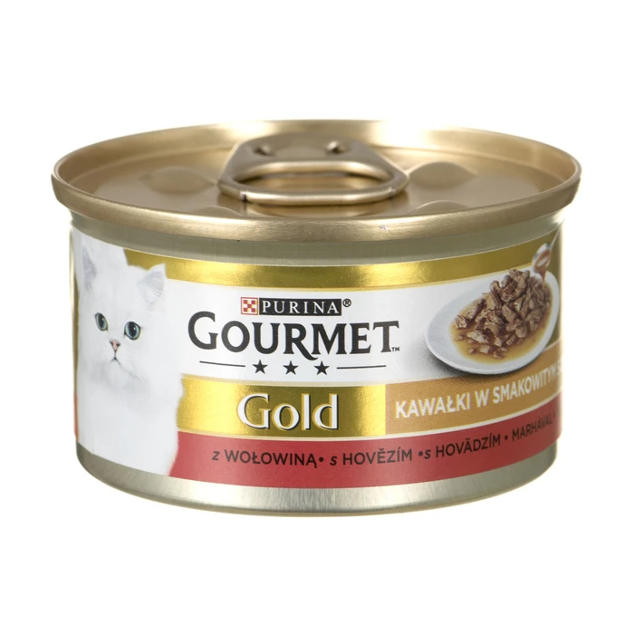 Υγρή Τροφή Γάτας Gourmet Gold Sauce Delight Beef 85 g