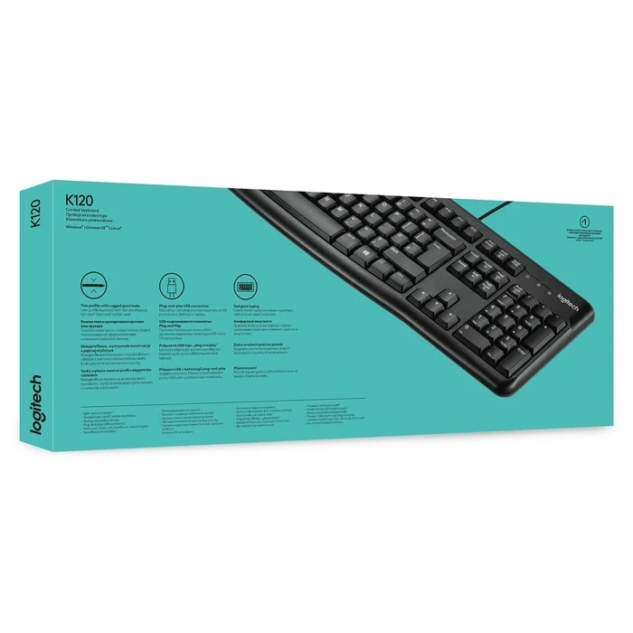 Πληκτρολόγιο Ενσύρματο Logitech K120 for Business USB QWERTY English Black