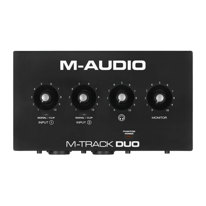 Εξωτερική Επαγγελματική Κάρτα Ήχου M-Audio M-Track Duo USB Crystal preamplifier 16 bit 48 kHz Black