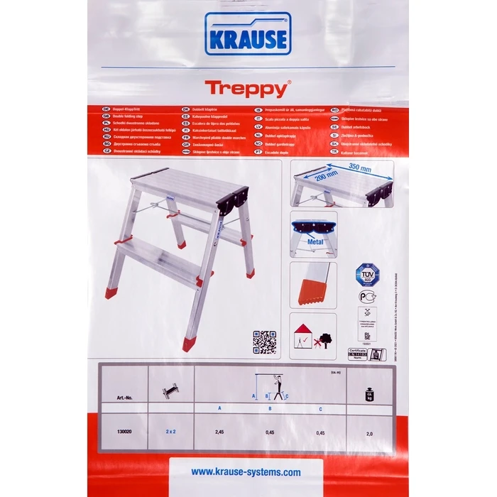 Σκάλα Αλουμινίου Krause Folding Step Treppy silver