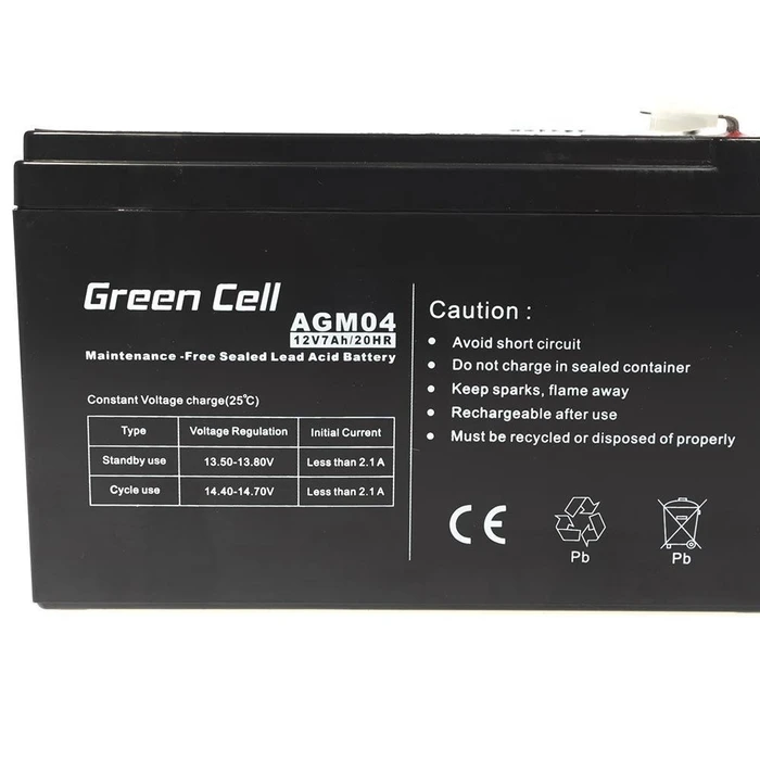 Μπαταρία UPS Green Cell AGM04 Sealed Lead Acid (VRLA) 12 V 7 Ah