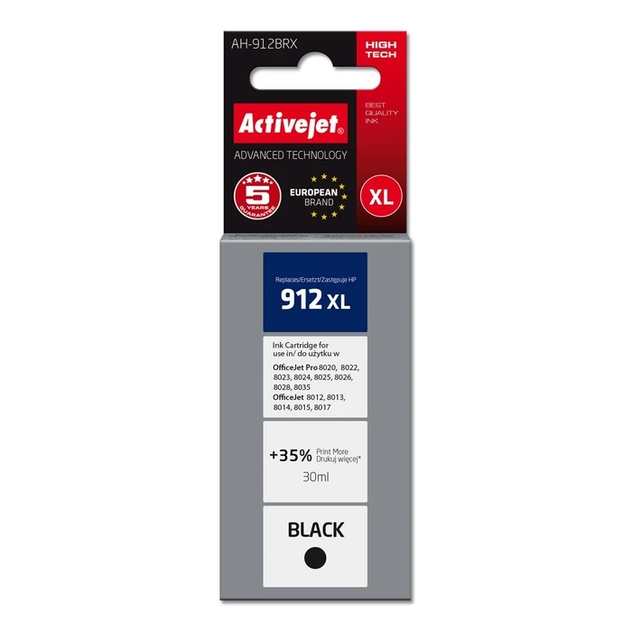 Μελάνι Συμβατό Activejet AH-912BRX HP 912XL 3YL84AE, Premium, 1100 pages, black