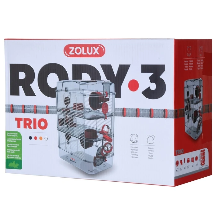 Κλουβί Τρωκτικών Zolux RODY3 TRIO kol. red