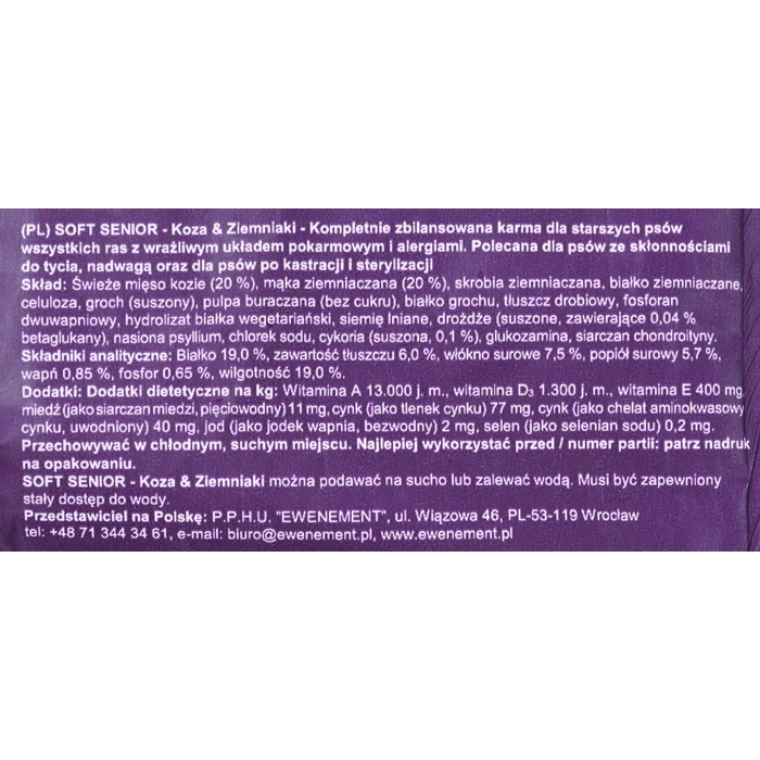 Ξηρά Τροφή Σκύλων Bosch Plus Senior Kozina & Potato 2,5 kg