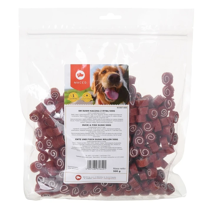 Σνακ για τον Σκύλο Maced sushi duck with fish - 500 g