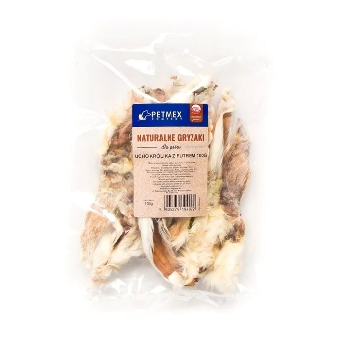 Σνακ για τον Σκύλο PETMEX Rabbit ear with fur 100g