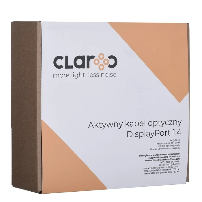Καλώδιo DisplayPort Claroc FIBER OPTIC DP AOC 1.4, 8K@60HZ, 15M