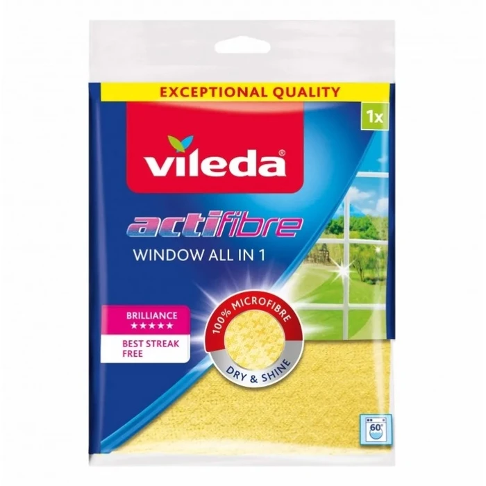Πανάκια Καθαρισμού Vileda 151708 Microfibre, Polyvinyl Acetate (PVA) Yellow 1 pc