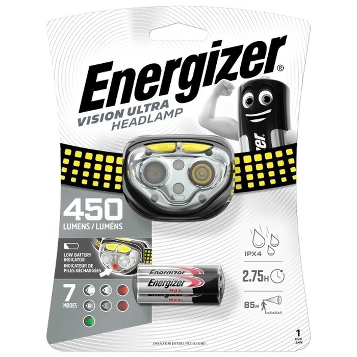 Φακός Κεφαλής LED Energizer Vision Ultra 3AA 450 LM, 3 colours of light