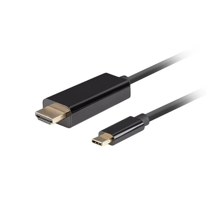 Καλώδιo USB Lanberg USB-C(M)->HDMI(M) 1M 4K 60HZ BLACK