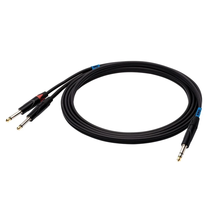 Καλώδιο Ήχου SSQ JSJM1 SS-1452 Jack Stereo - 2x Jack Mono 1 m Black