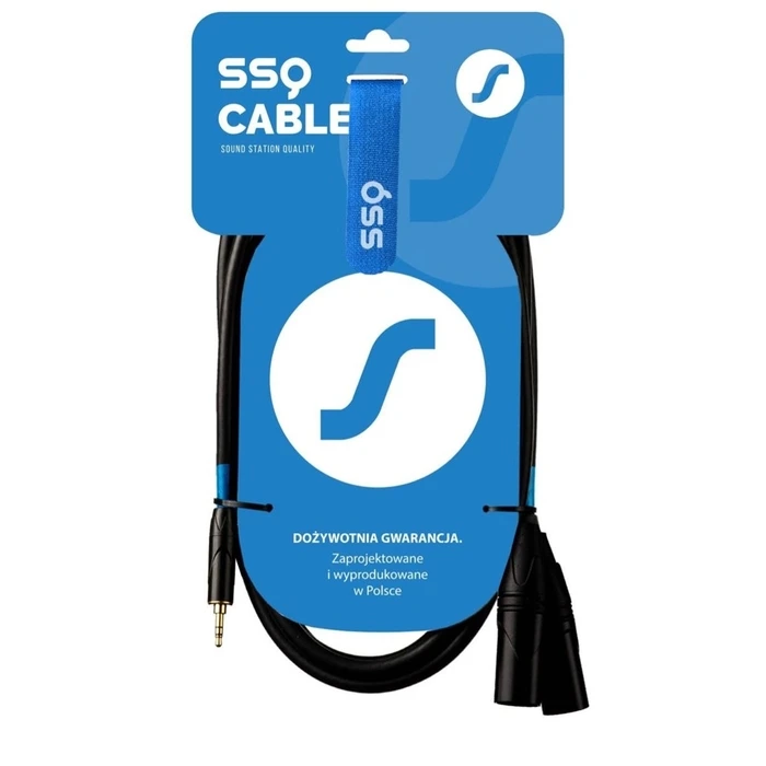Καλώδιο Ήχου SSQ MIXLR1 SS-1816 Jack Stereo 3,5 mm - 2x XLR 1 m Black