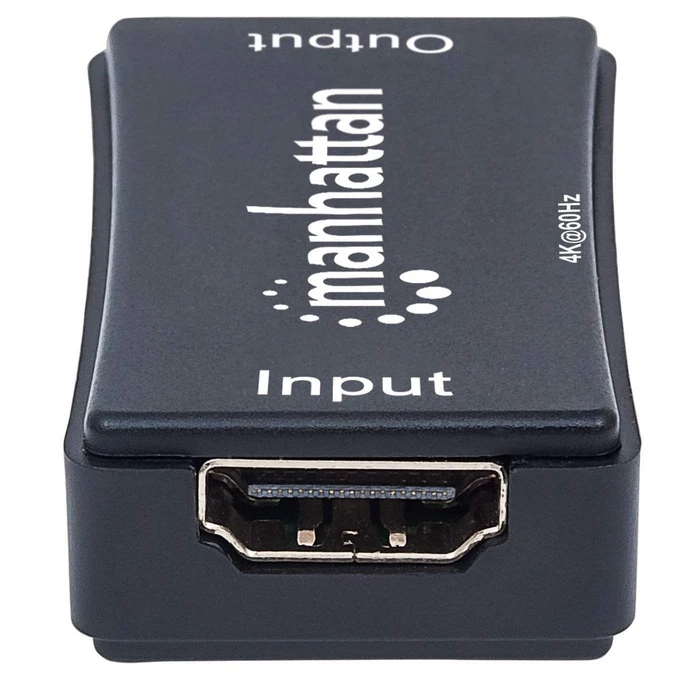 HDMI Repeater Manhattan 4K@60Hz, Active, Boosts Signal up to 40m, Black, Blister